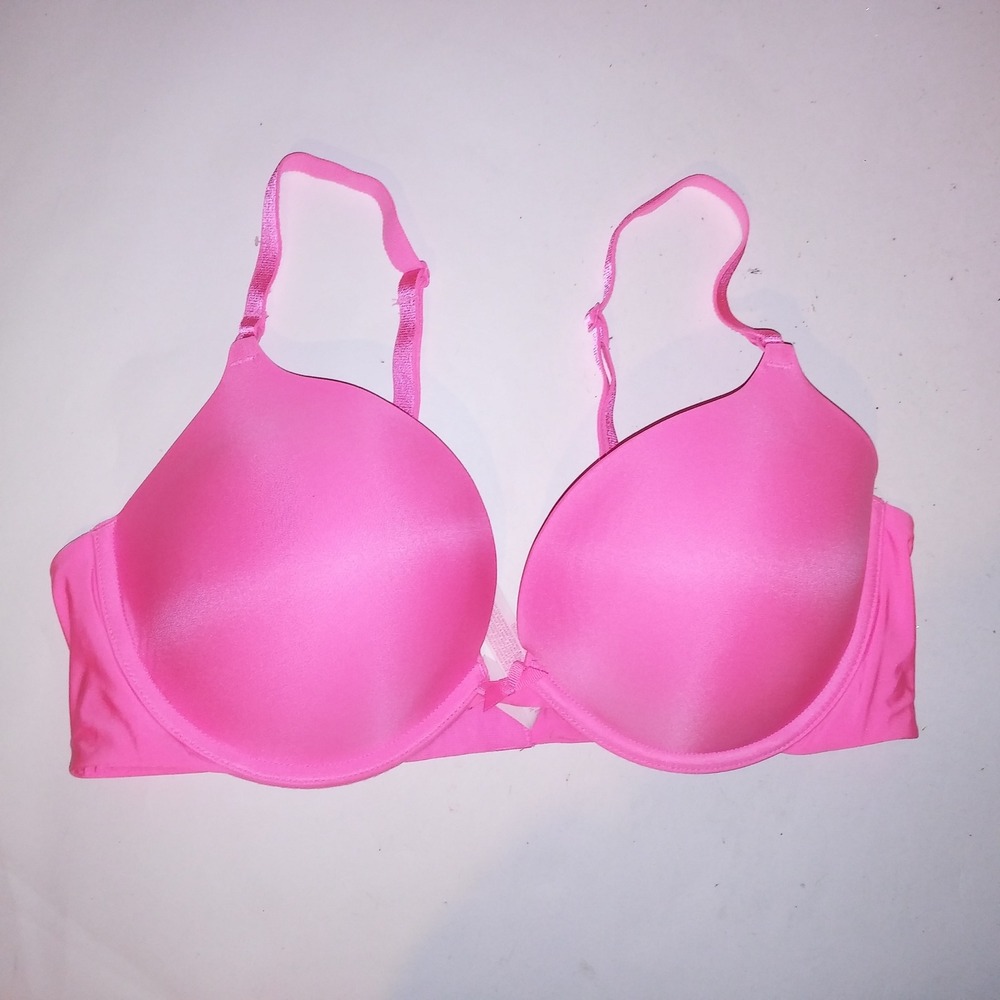 Victoria Secret Bra 38C Push Up Solid Pink Underwire